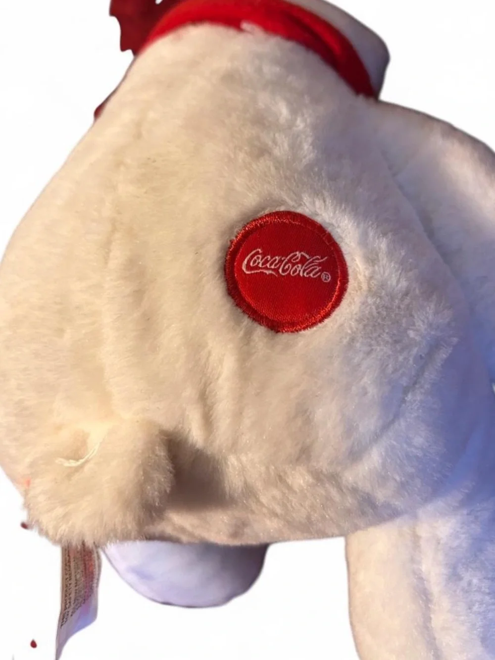 Vintage Coca- Cola plush Polar Bear W/ red scarf- collectible